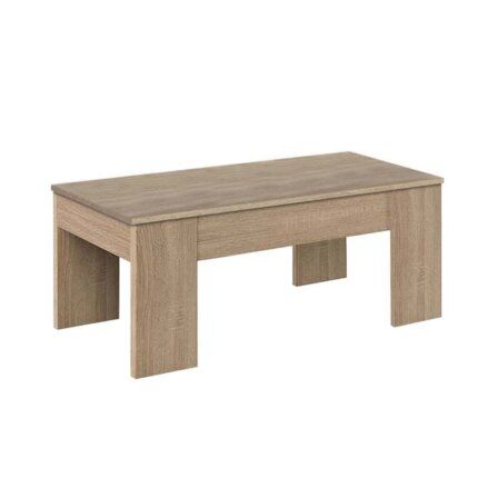 mesa de centro elevable low cost roble