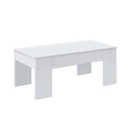 mesa de centro elevable blanco low cost