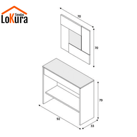 mueble de recibidor consola