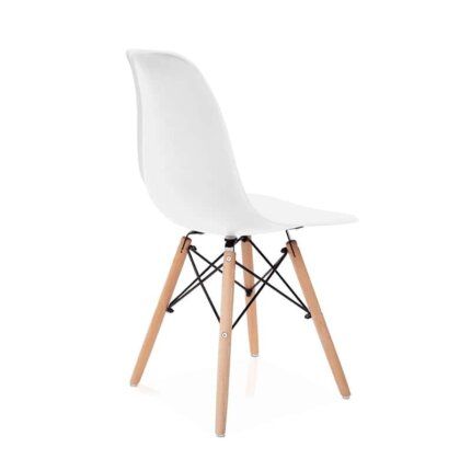 silla de comedor nórdica Paris blanca