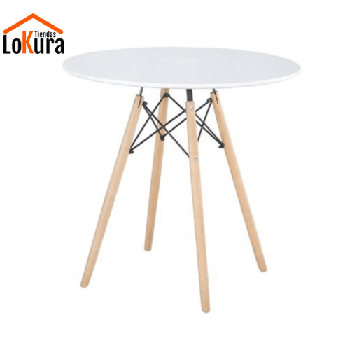 Mesa de comedor redonda 80cm