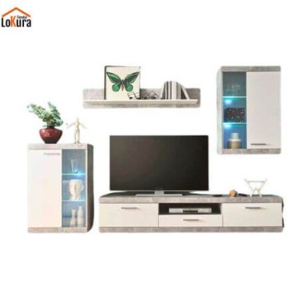 Conjunto de salón moderno Catlin con luz led de 255cm