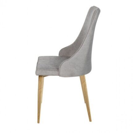 silla comedor tela antimanchas Briana en gris claro