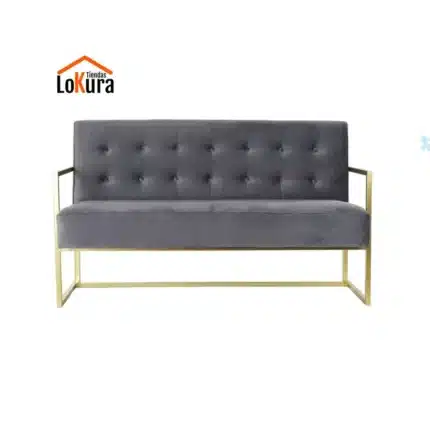 sofá moderno de tela gris Glam