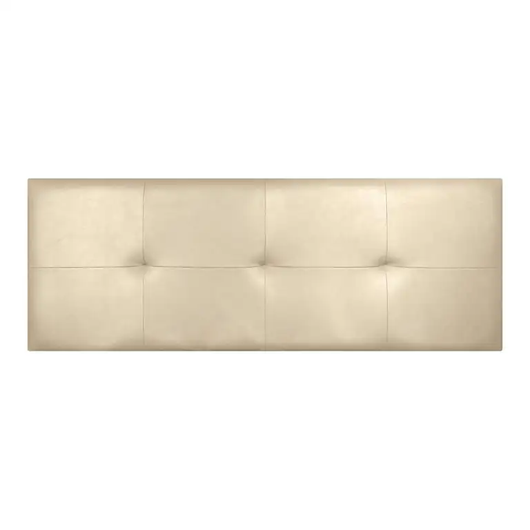 Cabecero cama polipiel 150cm Costa beige claro estilo minimalista