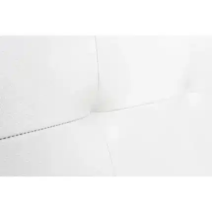 Detalle cabecero cama polipiel 150cm Costa blanco textura acolchada