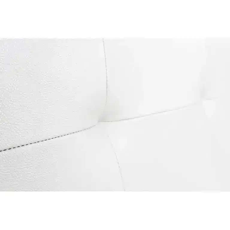 Detalle cabecero cama polipiel 150cm Costa blanco textura acolchada