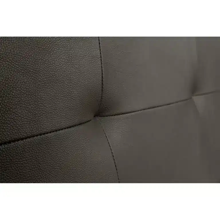 Detalle cabecero cama polipiel 150cm Costa chocolate acolchado