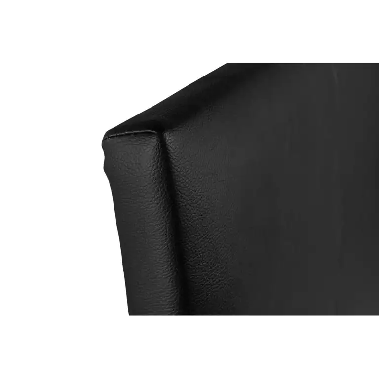 Vista lateral cabecero cama polipiel 150cm Costa negro grosor 4 cm