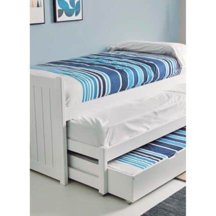 Cama nido de madera maciza blanca Compact