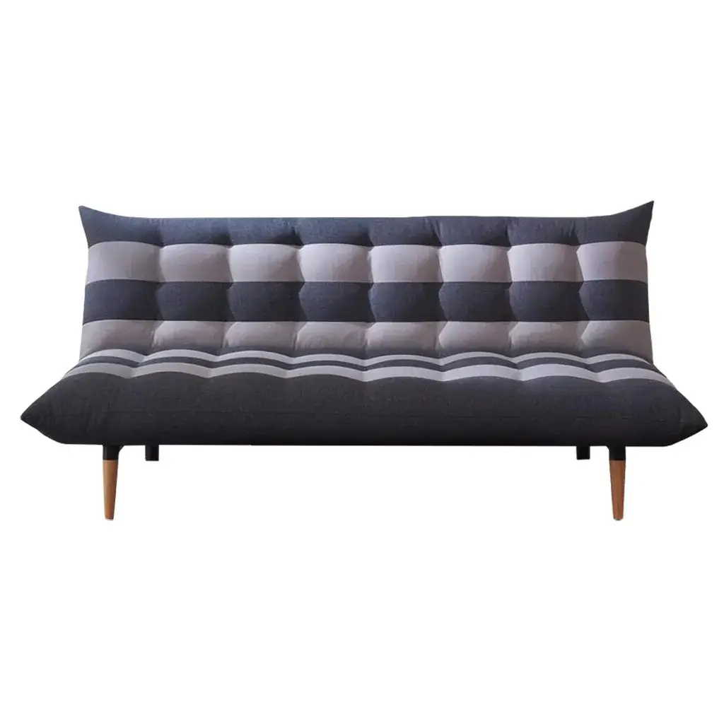 Sofá cama Wing clic-clac moderno en gris con patas nórdicas
