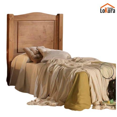 Cabecero madera 110CM rústico mexicano en pino macizo con acabado en cera. Envío a Canarias