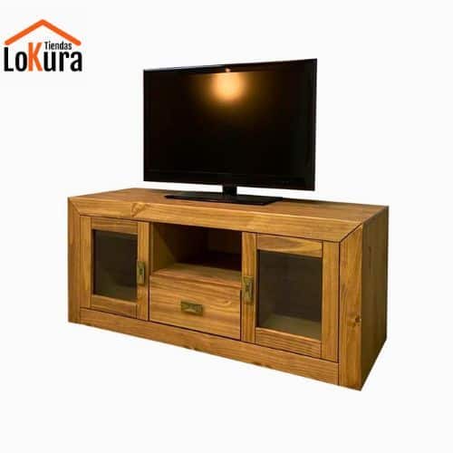 Mueble TV bahia de madera maciza