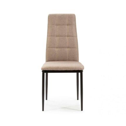 Silla Lana beige con respaldo ergonómico y diseño contemporáneo, perfecta para combinar con cualquier paleta de colores