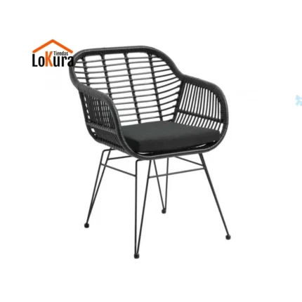 sillón de jardín negro Yakarta