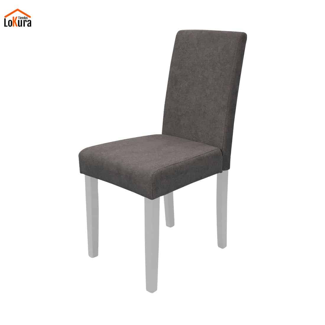 Silla tapizada tela Aruba Marrón