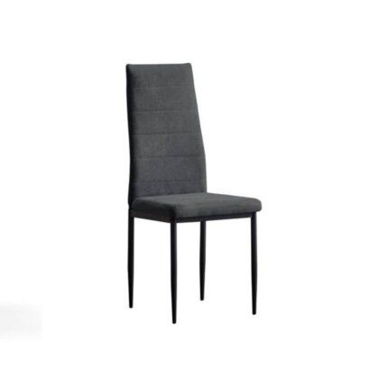silla de comedor económica cameron gris oscuro