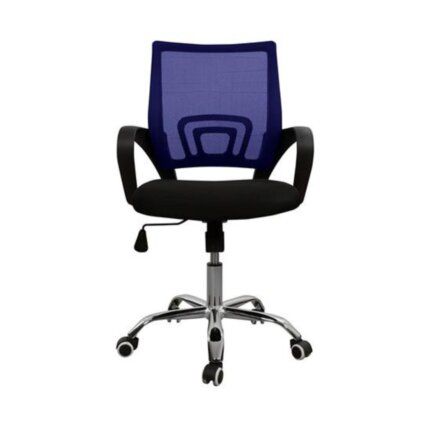 Sillón de oficina Florencia azul con respaldo ergonómico y asiento acolchado