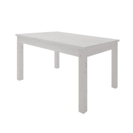 mesa de comedor blanca Elba, de madera dimensiones 140 x 90 x 73,5 cm, diseño elegante y práctico.