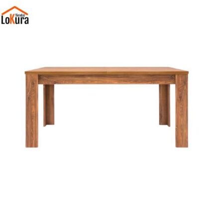 Mesa de Comedor Rustica Extensible German en color nogal, medidas L160/200 x F90 x A76 cm