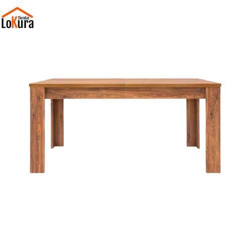 Mesa de Comedor Rustica Extensible German en color nogal, medidas L160/200 x F90 x A76 cm