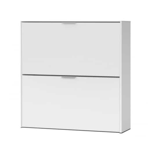 Zapatera Baja 2 Puertas Basic de madera blanca