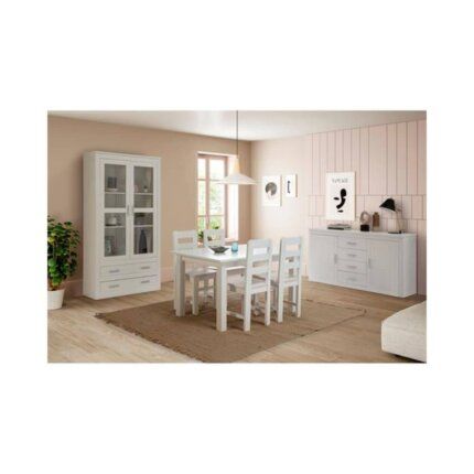 vitrina ancha madera blanca Nevada