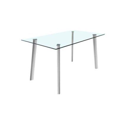 Mesa de cristal rectangular patas ártico Hainan