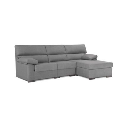 sofá 3 plazas gris con chaise longue Caronte
