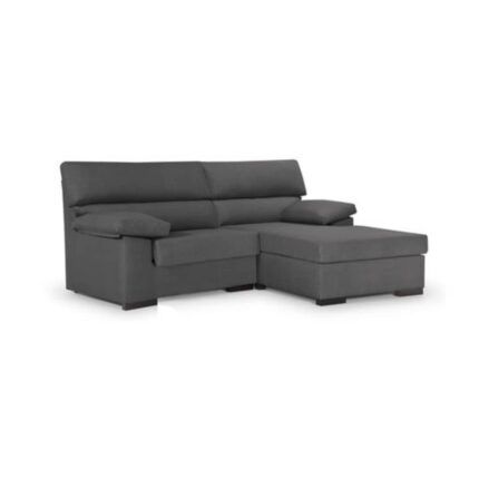 sofá chaise longue pequeño 1 plaza Caronte gris marengo