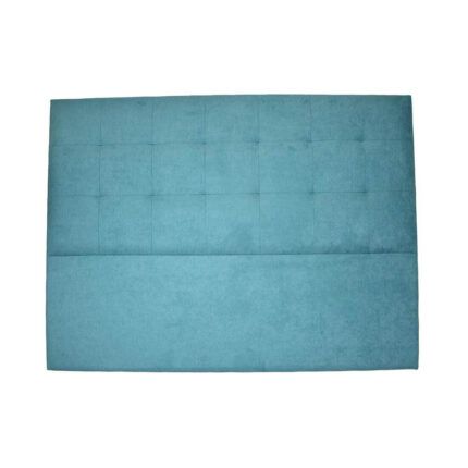 Cabecero de cama tapizado en tela Venus turquesa, diseño moderno hasta el suelo con acabado acolchado para dormitorio elegante