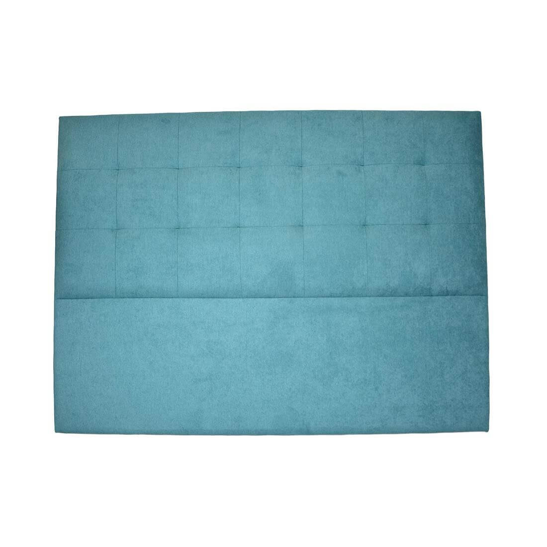 Cabecero de cama tapizado en tela Venus turquesa, diseño moderno hasta el suelo con acabado acolchado para dormitorio elegante