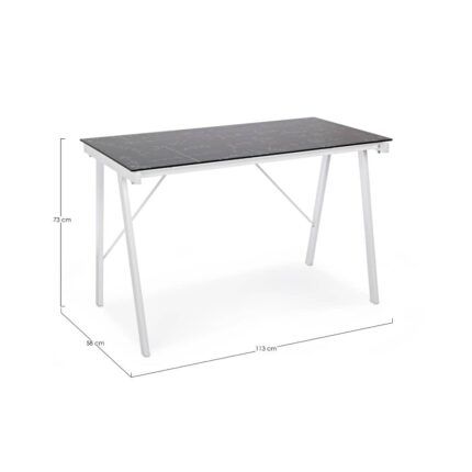 mesa de estudio cristal templado Young Smoke