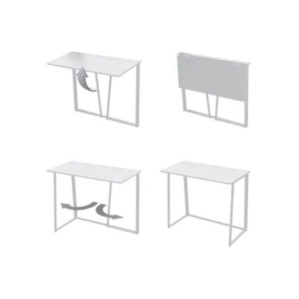mesa escritorio plegable blanco