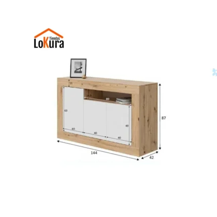 aparador nórdico 3 puertas Leyre
