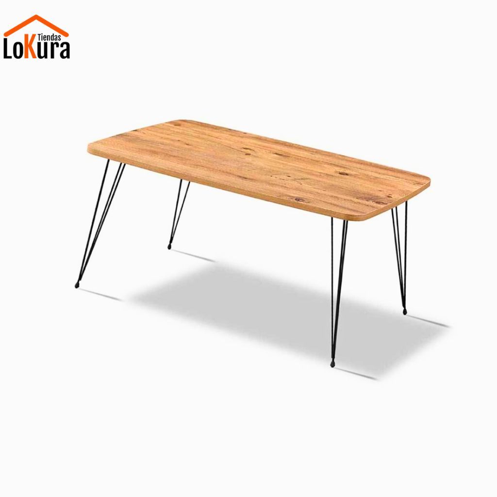 Mesa de centro industrial madera