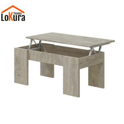 Mesa de centro elevable marrón
