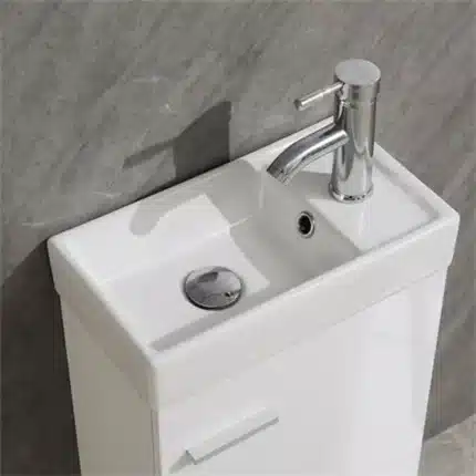 Lavabo cerámico compacto del conjunto de mueble de baño blanco Buganville