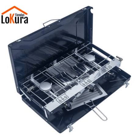 Cocina portátil dos fuegos