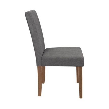 Silla de comedor gris, estructura resistente en madera cambrian, ideal para espacios elegantes y contemporáneos