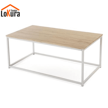 Mesa de centro madera y hierro