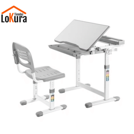 Mesa y silla de dibujo ergonómica con altura ajustable y almacenamiento integrado. Ideal para estudiar y crearergonómica con altura ajustable y almacenamiento integrado. Ideal para estudiar y crear