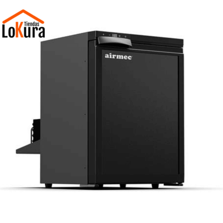 Nevera eléctrica camping Airmec 36 L negra con apertura frontal y panel LED