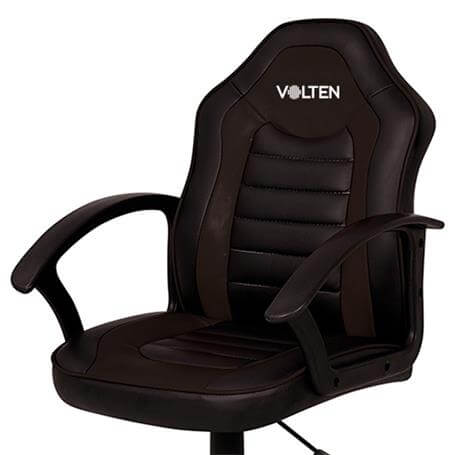 Silla Gamer Black con reposabrazos fijos y ajuste de altura, perfecta para largas sesiones de juego