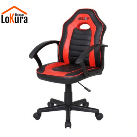 Silla Gamer Roja y Negra con diseño ergonómico y ajuste de altura para jugadores en Las Palmas