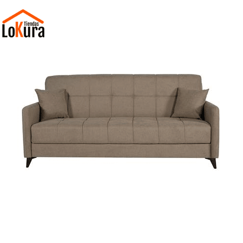 Sofa cama tipo libro marrón