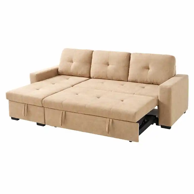 chaise longue pequeño 2 plazas Clony beige abierto
