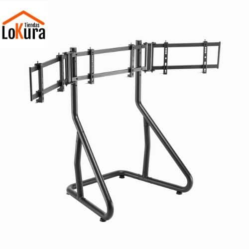 Soporte 3 monitores de 24” a 32” con base reforzada y ajuste de altura