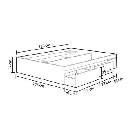 Cama matrimonio 150x190