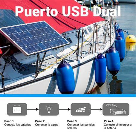 Controlador de carga solar 30a 12v 24v